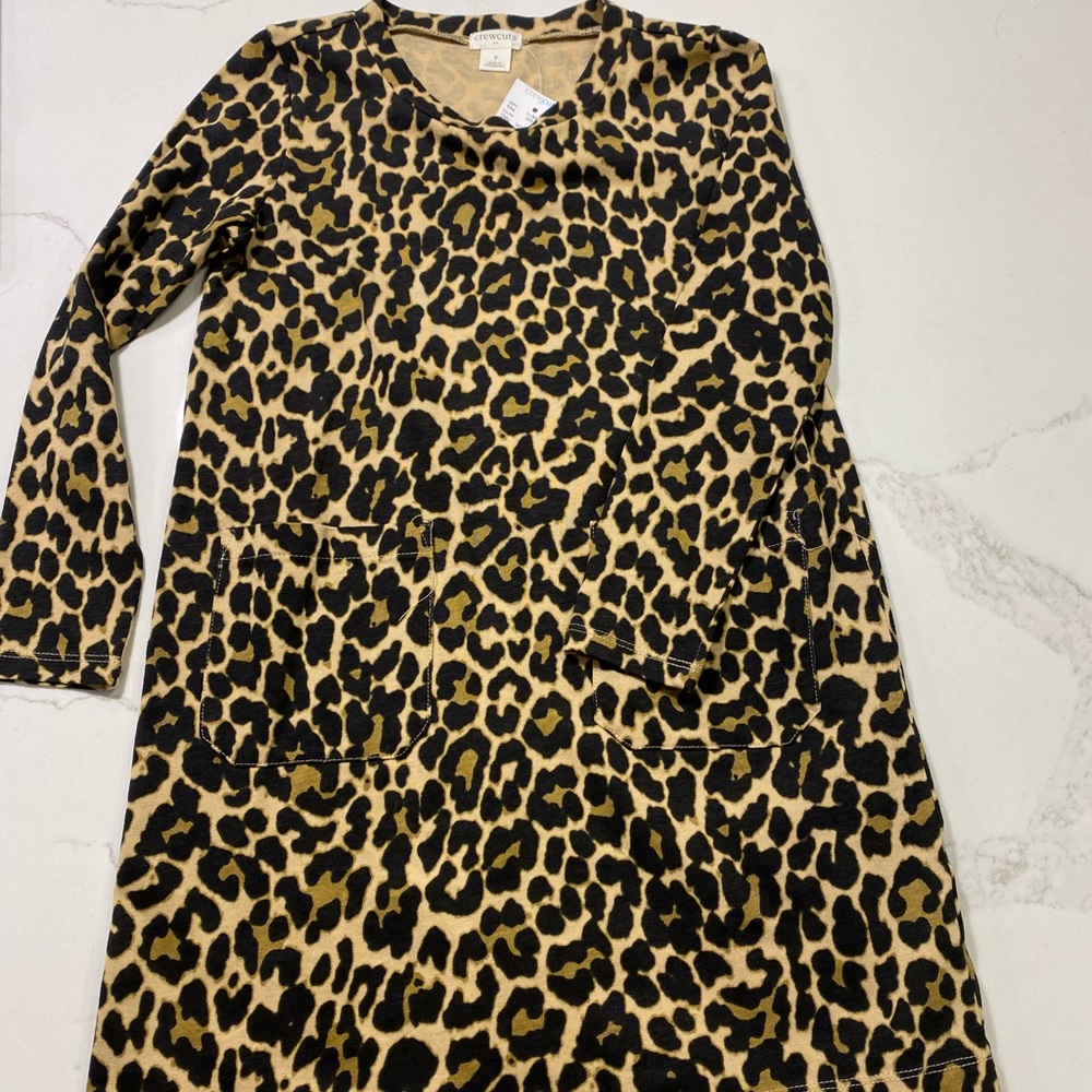 Girls fun animal print dress